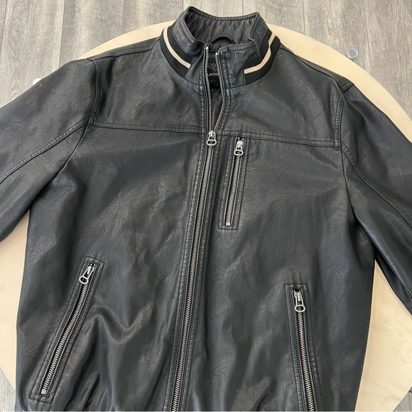 Wilsons Black Faux Leather BomberJacket. - Picture 6 of 15
